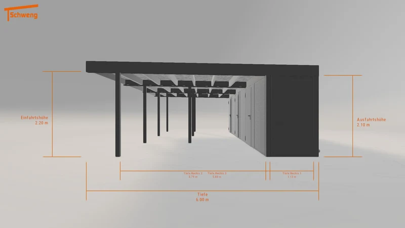 #DE Schweng Flachdachcarport C600+ (ID dvm492) #MTG