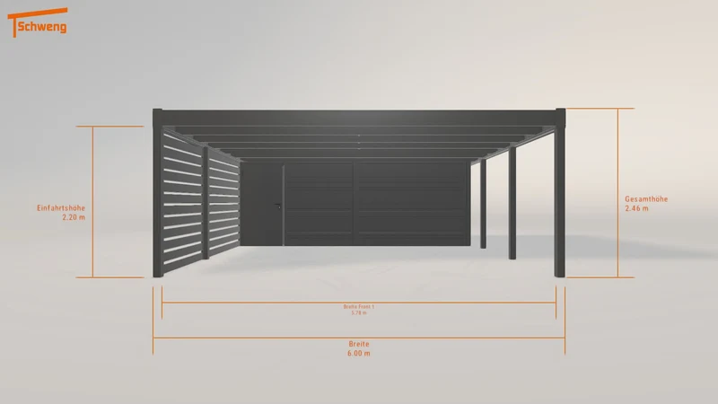 #DE Schweng Flachdachcarport C600 (ID qd9bxn) #MTG