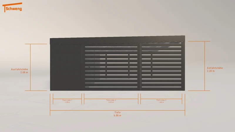 #DE Schweng Flachdachcarport C600 (ID qd9bxn) #MTG
