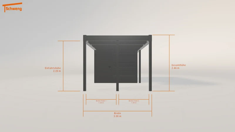 #DE Schweng Flachdachcarport C600 (ID ygz3jv)