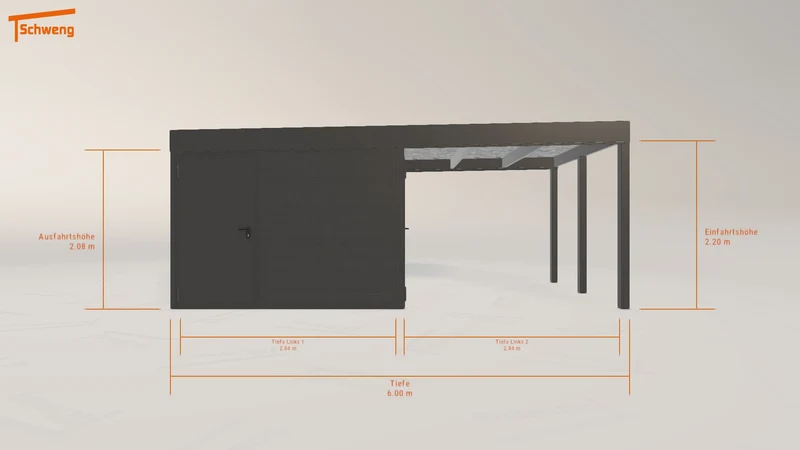 #DE Schweng Flachdachcarport C600 (ID ygz3jv)