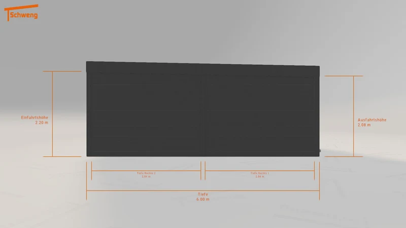 #DE Schweng Flachdachcarport C600 (ID 2q9d8b)