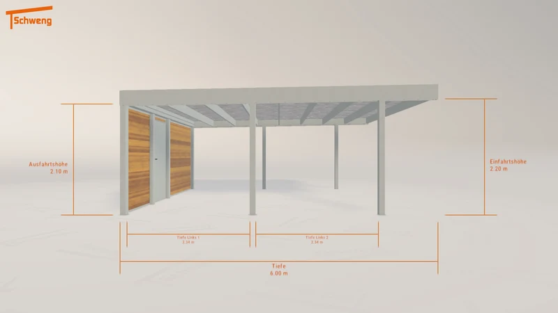 #DE Schweng Flachdachcarport C600 (ID zb39bg) #MTG