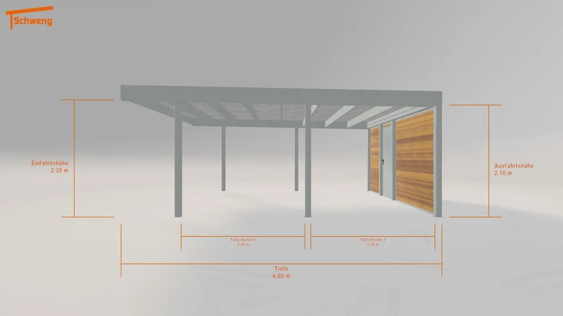 #DE Schweng Flachdachcarport C600 (ID zb39bg) #MTG