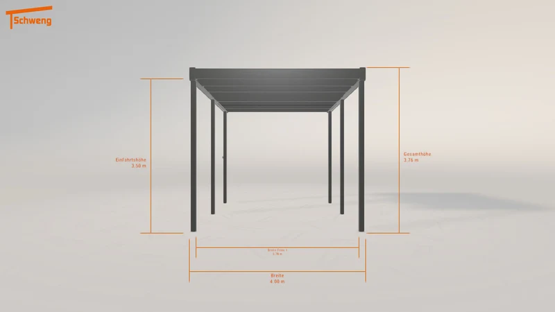 #DE Schweng Flachdachcarport C600 (ID mjkzkr)