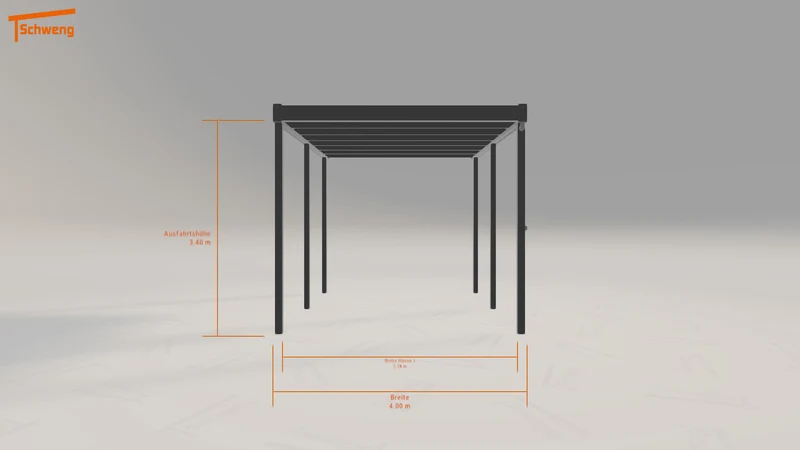 #DE Schweng Flachdachcarport C600 (ID mjkzkr)