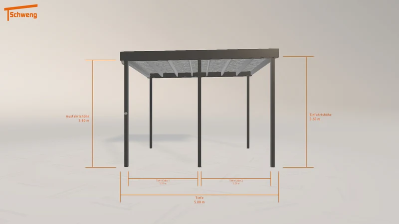 #DE Schweng Flachdachcarport C600 (ID mjkzkr)