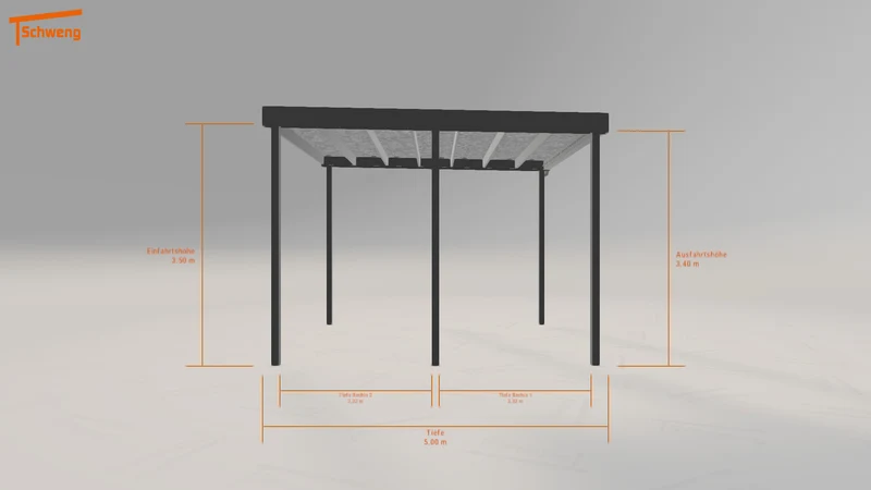#DE Schweng Flachdachcarport C600 (ID mjkzkr)