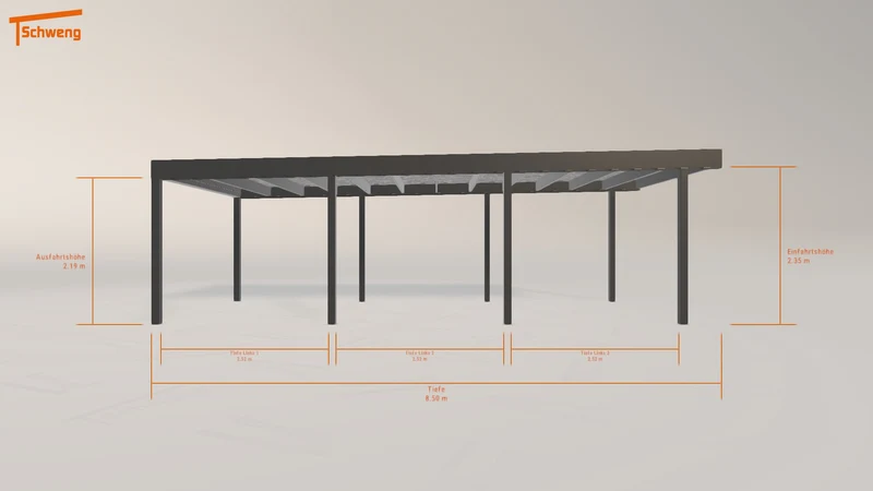 #DE Schweng Flachdachcarport C600+ (ID qd984z) #MTG