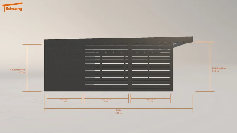#DE Schweng Flachdachcarport C600+ (ID n5vqk3) #MTG