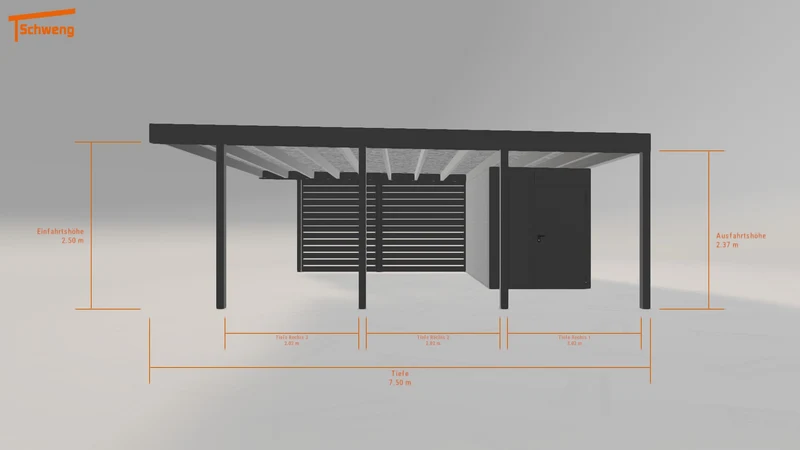 #DE Schweng Flachdachcarport C600+ (ID n5vqk3) #MTG