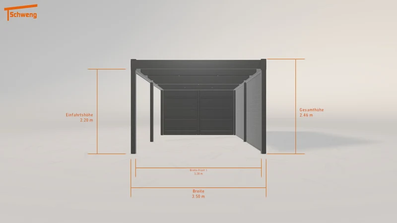 #DE Schweng Flachdachcarport C600 (ID 85jvkx) #MTG