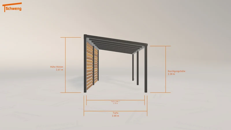 #DE Schweng Pultdachcarport S350 (ID zb9y7m)