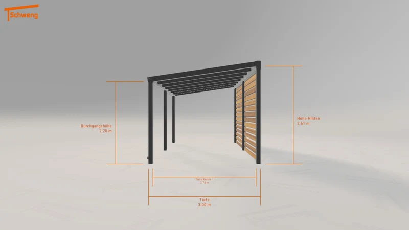 #DE Schweng Pultdachcarport S350 (ID zb9y7m)