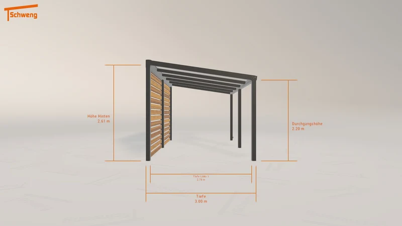 #DE Schweng Pultdachcarport S350 (ID w3mk93)