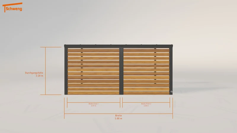 #DE Schweng Pultdachcarport S350 (ID 9w49b9)