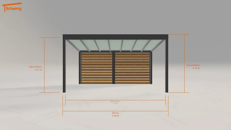 #DE Schweng Pultdachcarport S350 (ID 9w49b9)