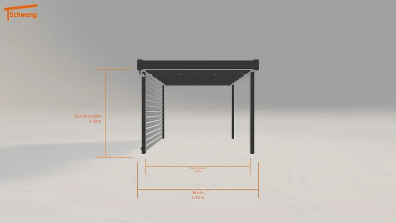 #DE Schweng Flachdachcarport C600 (ID bkr4m3)