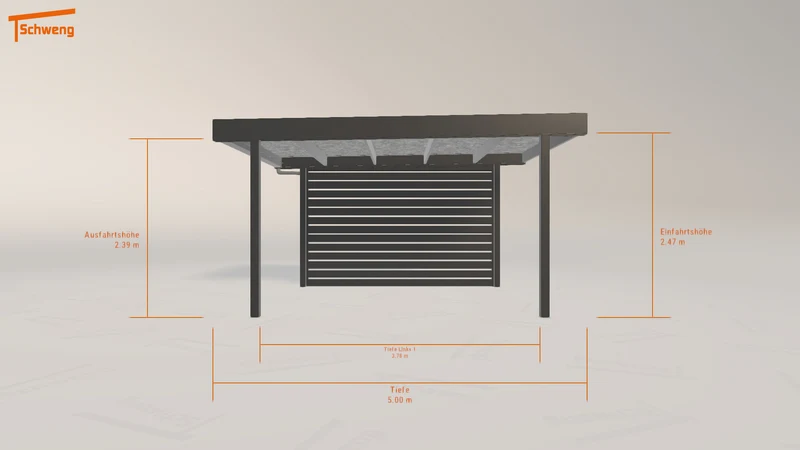 #DE Schweng Flachdachcarport C600 (ID bkr4m3)