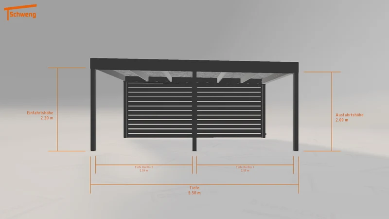 #DE Schweng Flachdachcarport C600 (ID 5m7mbp) #MTG