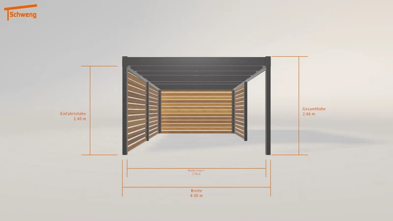 #DE Schweng Flachdachcarport C600 (ID mjvjg4)