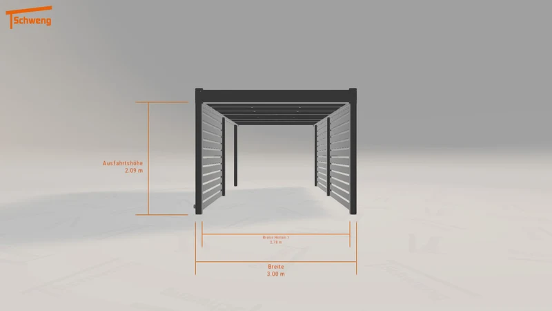 #DE Schweng Flachdachcarport C600+ (ID 85j5gw) #MTG