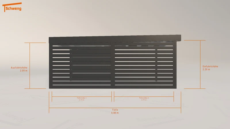 #DE Schweng Flachdachcarport C600+ (ID 85j5gw) #MTG