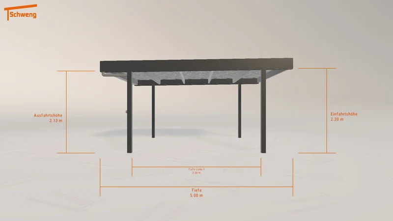 #DE Schweng Flachdachcarport C600 (ID zb9p4d)