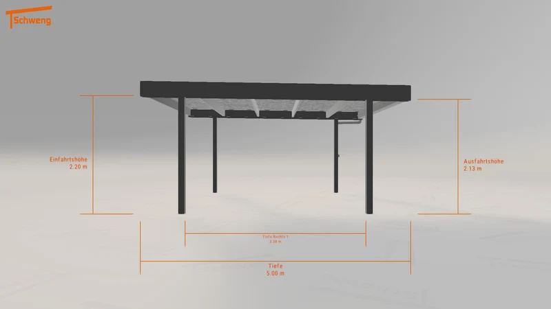 #DE Schweng Flachdachcarport C600 (ID zb9p4d)