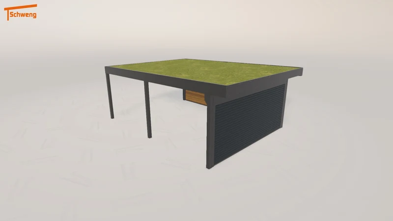 #DE Schweng Flachdachcarport C600+ (ID 85j3zx) #MTG