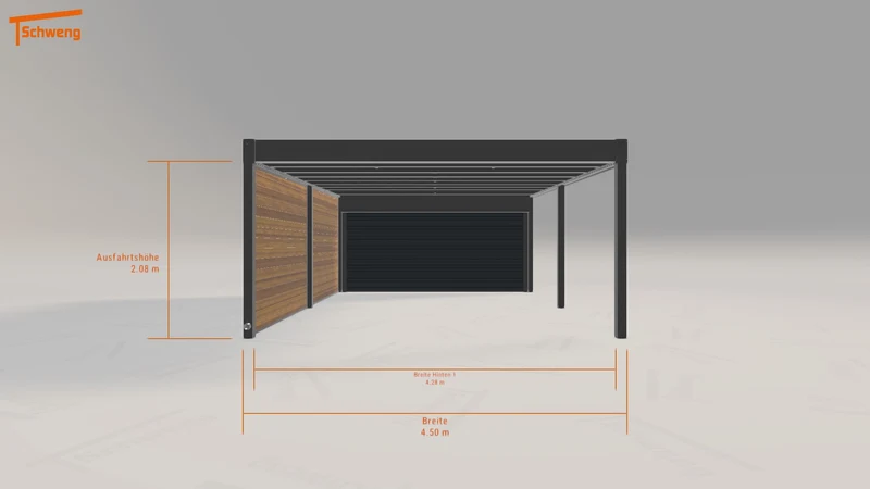 #DE Schweng Flachdachcarport C600+ (ID 85j3zx) #MTG