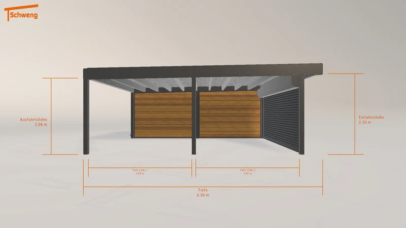#DE Schweng Flachdachcarport C600+ (ID 85j3zx) #MTG