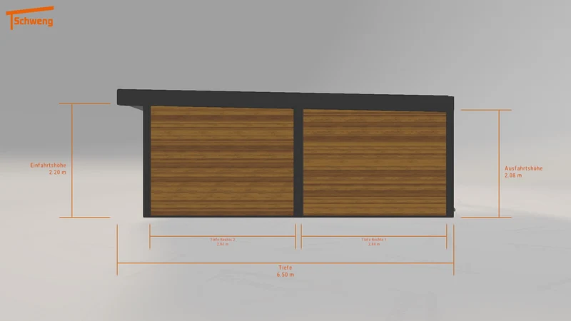 #DE Schweng Flachdachcarport C600+ (ID 85j3zx) #MTG