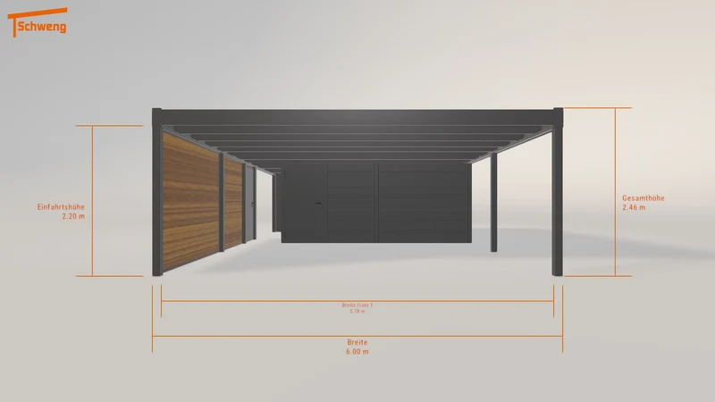 #DE Schweng Flachdachcarport C600 (ID rjyp4n) #MTG