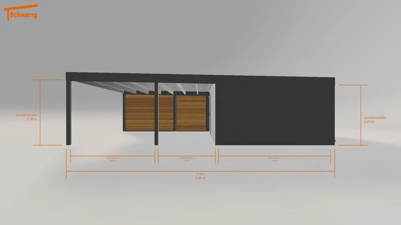 #DE Schweng Flachdachcarport C600 (ID rjyp4n) #MTG