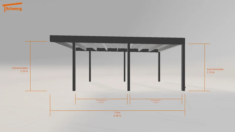 #DE Schweng Flachdachcarport C600 (ID v42yzp) #MTG