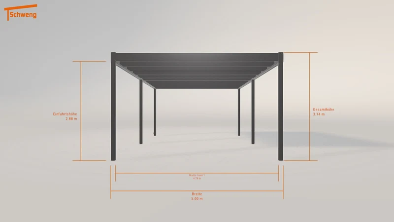 #DE Schweng Flachdachcarport C600 (ID x7zd2w)