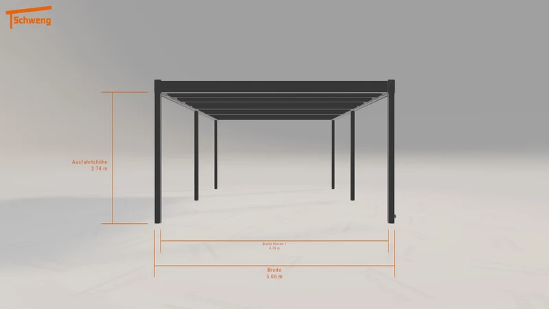 #DE Schweng Flachdachcarport C600 (ID x7zd2w)