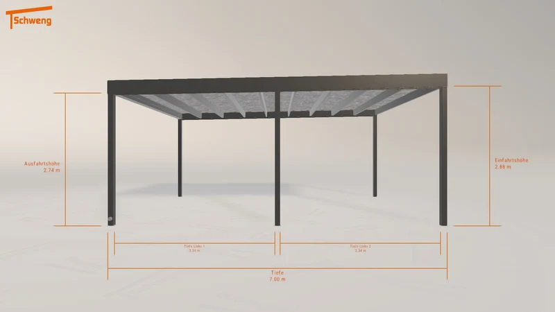 #DE Schweng Flachdachcarport C600 (ID x7zd2w)