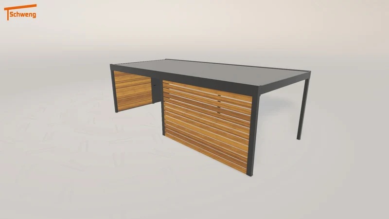 #DE Schweng Flachdachcarport C600 (ID 332v3z)