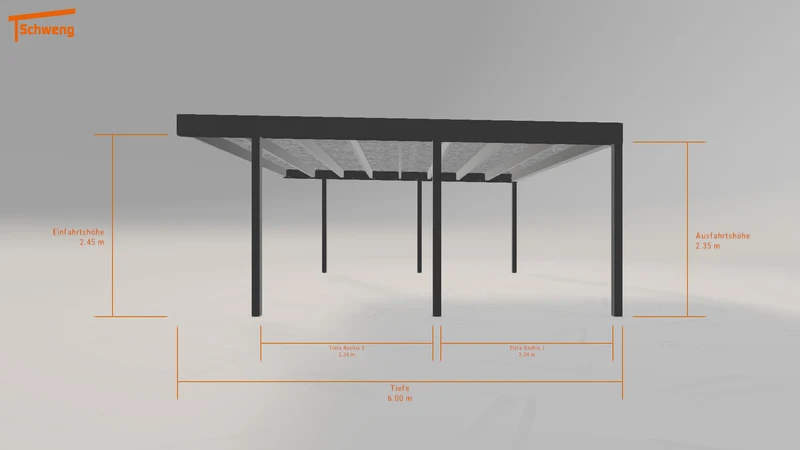 #DE Schweng Flachdachcarport C600+ (ID bkr443)