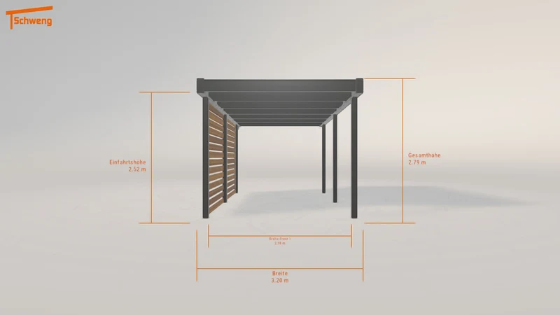 #DE Schweng Flachdachcarport C600 (ID qd9bwn)