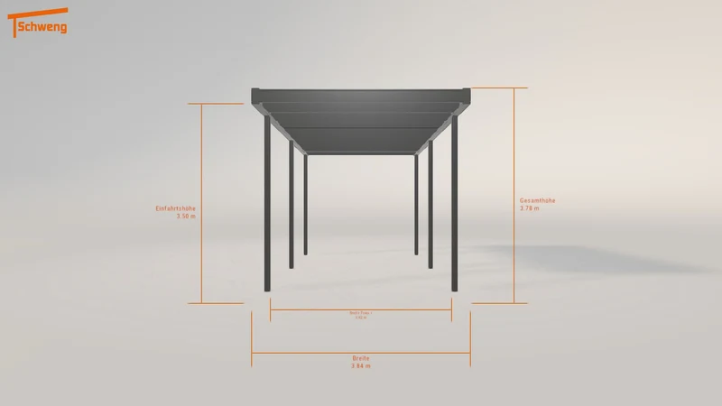 #DE Schweng Flachdachcarport C600 (ID jjgdvp)