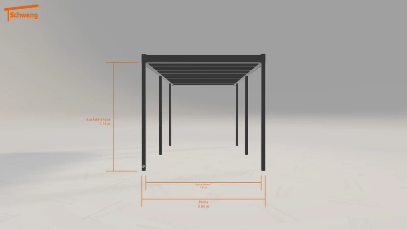 #DE Schweng Flachdachcarport C600 (ID jjgdvp)