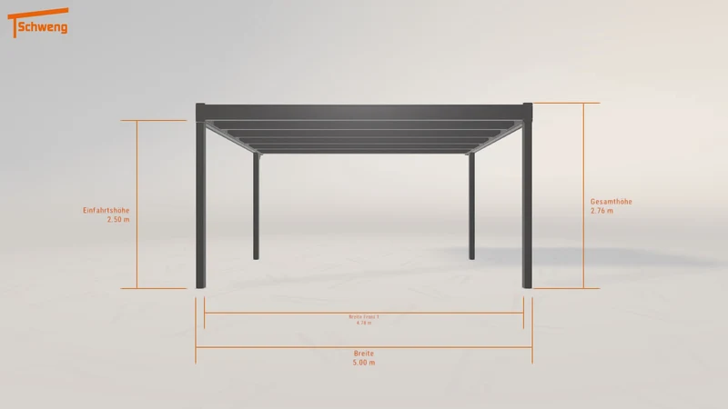 #DE Schweng Flachdachcarport C600+ (ID 85zw3m)