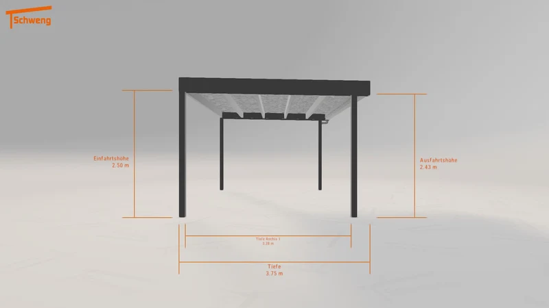 #DE Schweng Flachdachcarport C600+ (ID 85zw3m)