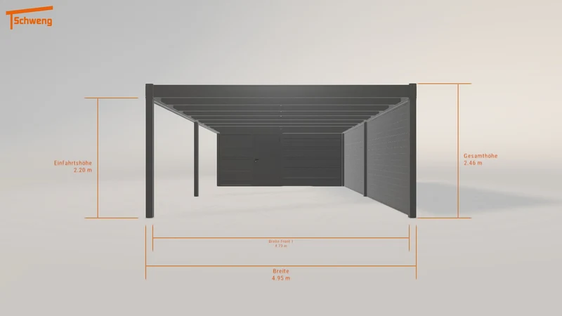 #DE Schweng Flachdachcarport C600 (ID 9wr3py)