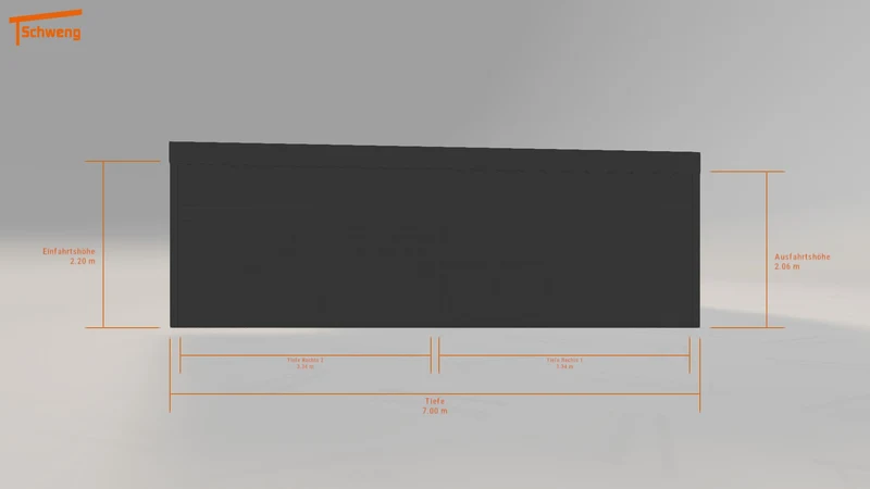#DE Schweng Flachdachcarport C600 (ID 9wr3py)