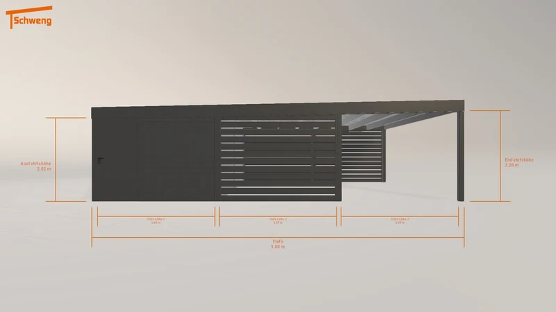 #DE Schweng Flachdachcarport C600 (ID n5vzvb) #MTG