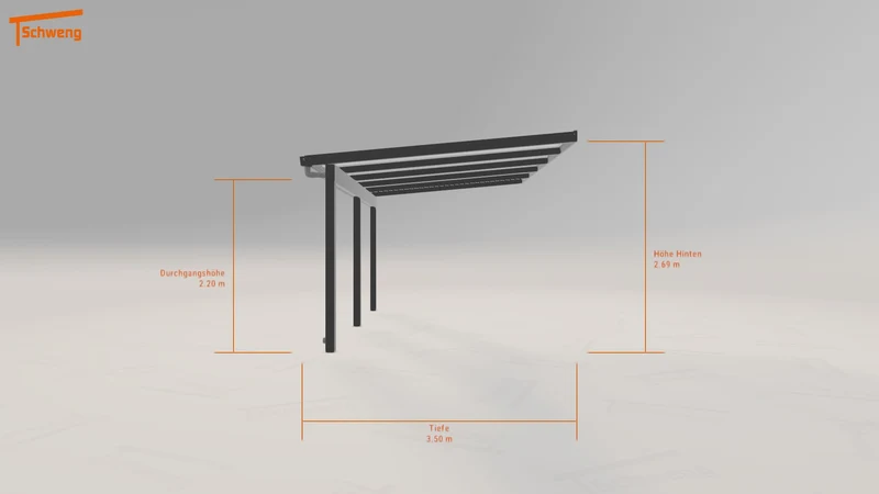 #DE Schweng Terrassenüberdachung S350 (ID n5v2y4)